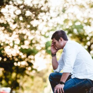 man on thinking pose