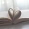 book page formed as heart